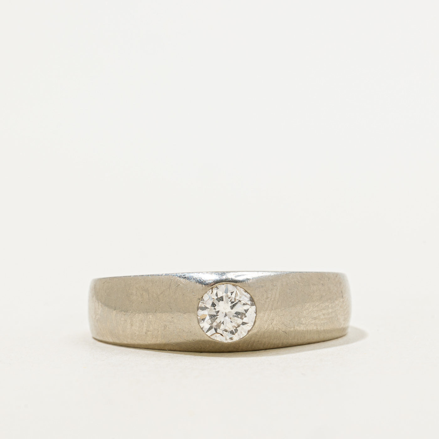 Austrian Flush Set Solitaire Diamond Ring | 0.50ct SI2 G/H | SZ 12