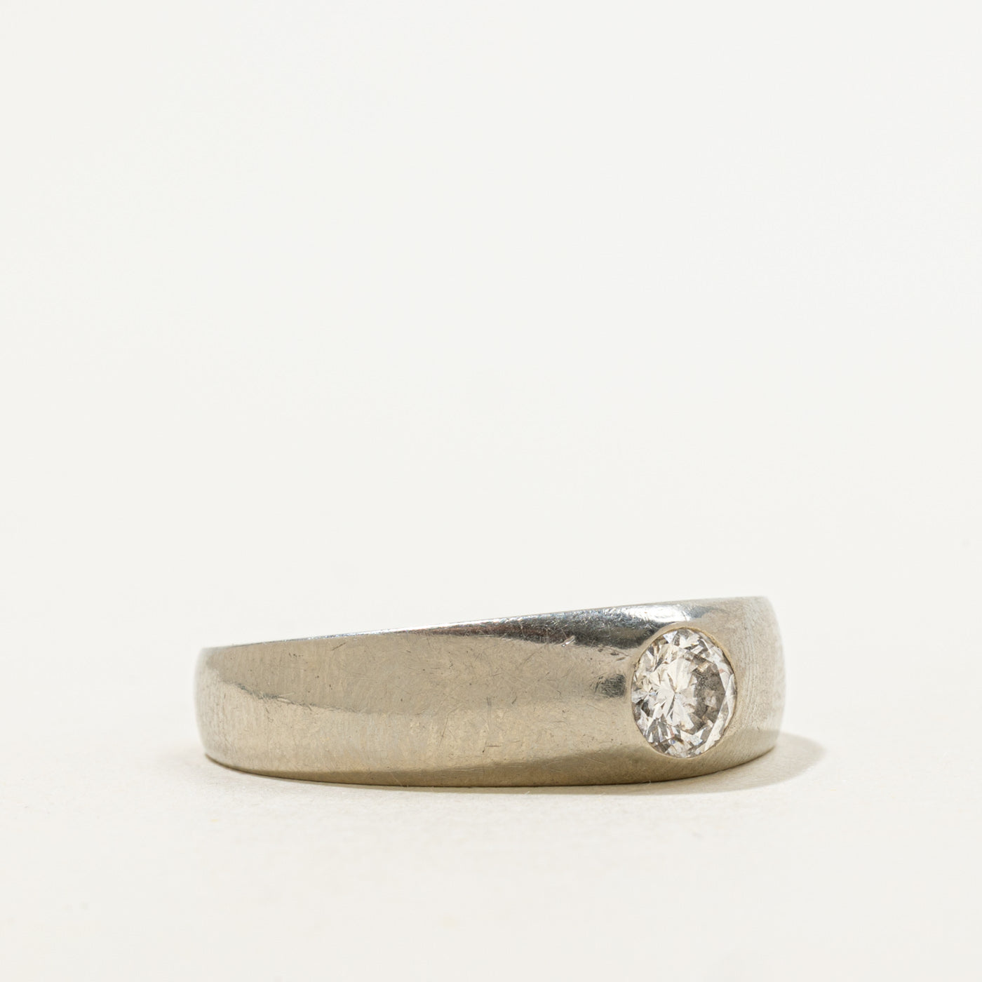 Austrian Flush Set Solitaire Diamond Ring | 0.50ct SI2 G/H | SZ 12