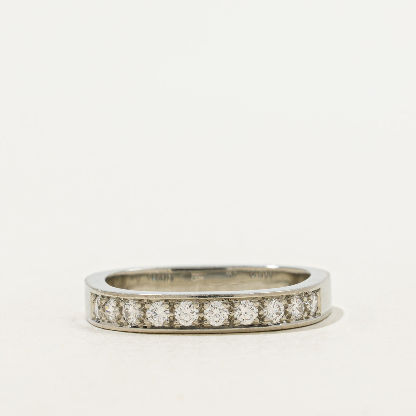 Semi Eternity Diamond Soft Square Band | 0.20ctw | SZ 5.75
