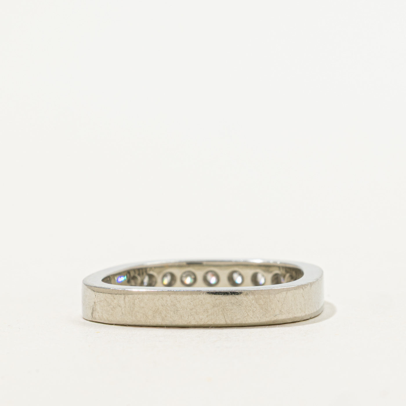 Semi Eternity Diamond Soft Square Band | 0.20ctw | SZ 5.75
