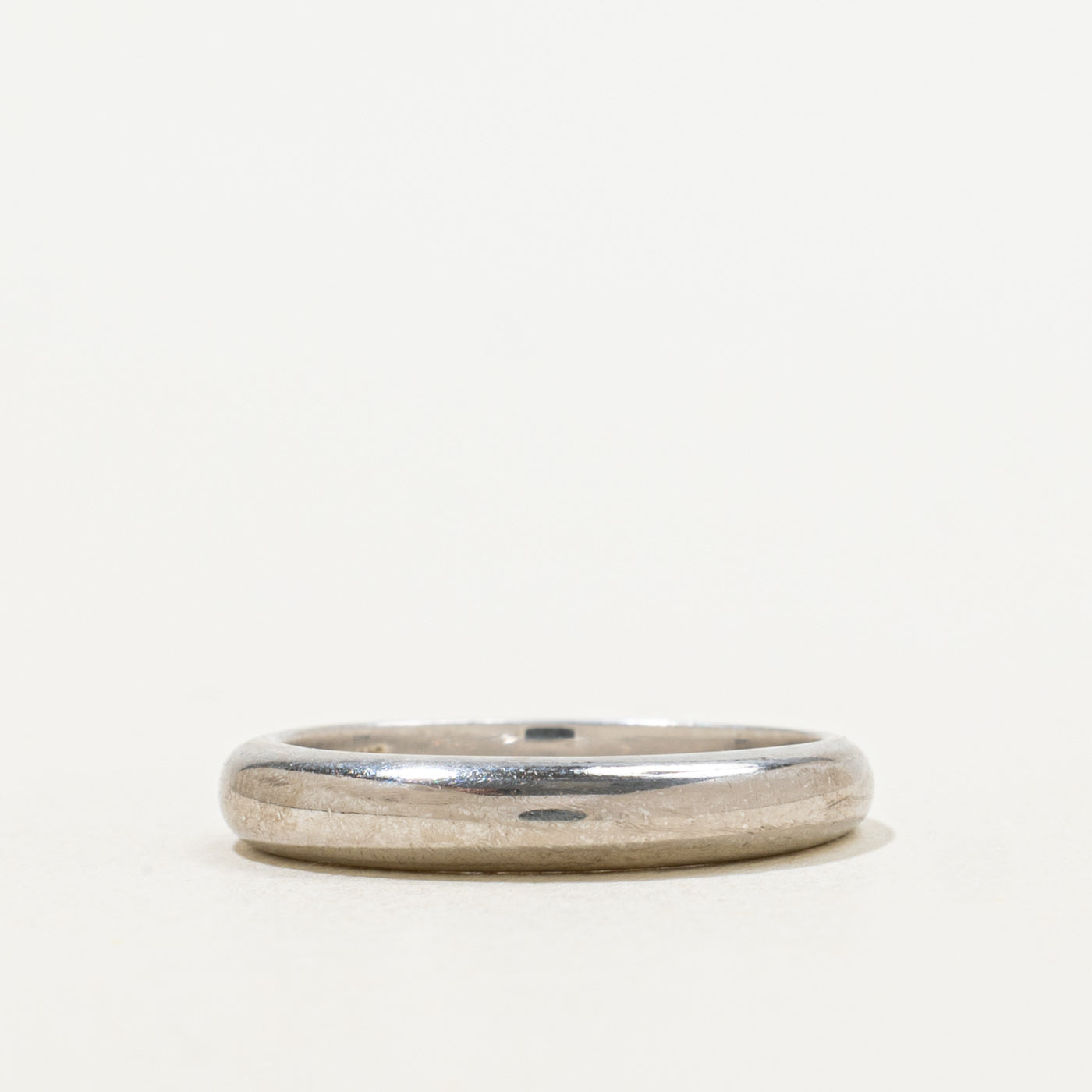 'Cavelti' 18k White Gold Petite Dome Ring | SZ 4.5