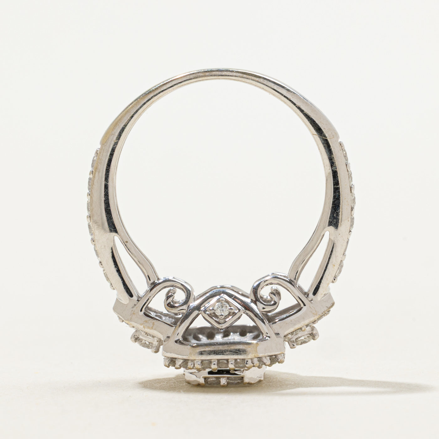 14k Diamond Geometric Cluster Ring | 0.88ctw | SZ 4.75
