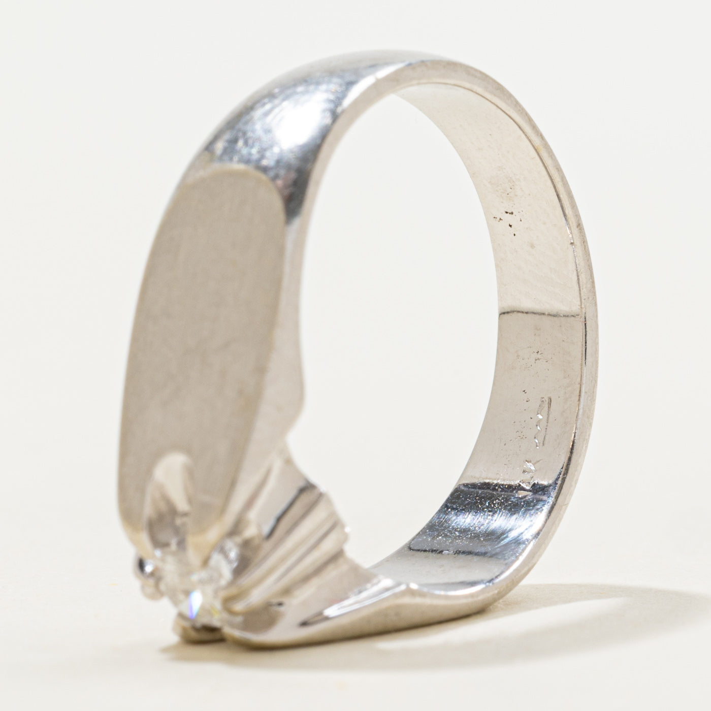 Blecher Set Solitaire Diamond Ring | 0.20ct I 1 I | SZ 9.25