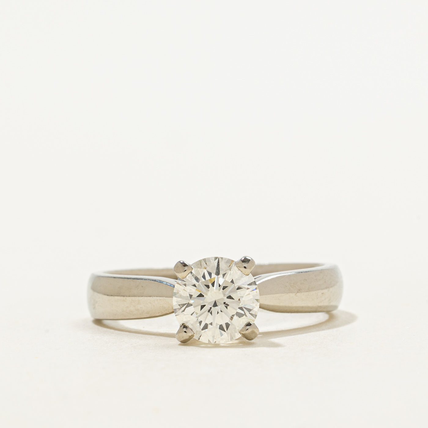 Solitaire Round Brilliant Diamond Engagement Ring | 1.05ct VS2 K | SZ 6.75