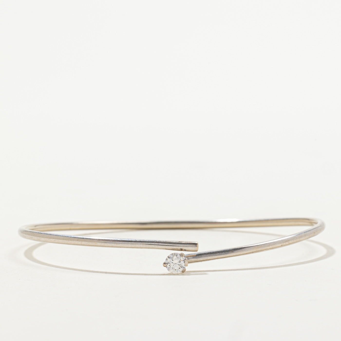 'Pandora' Diamond Bypass Bangle Bracelet | 0.25ct | 7.25"