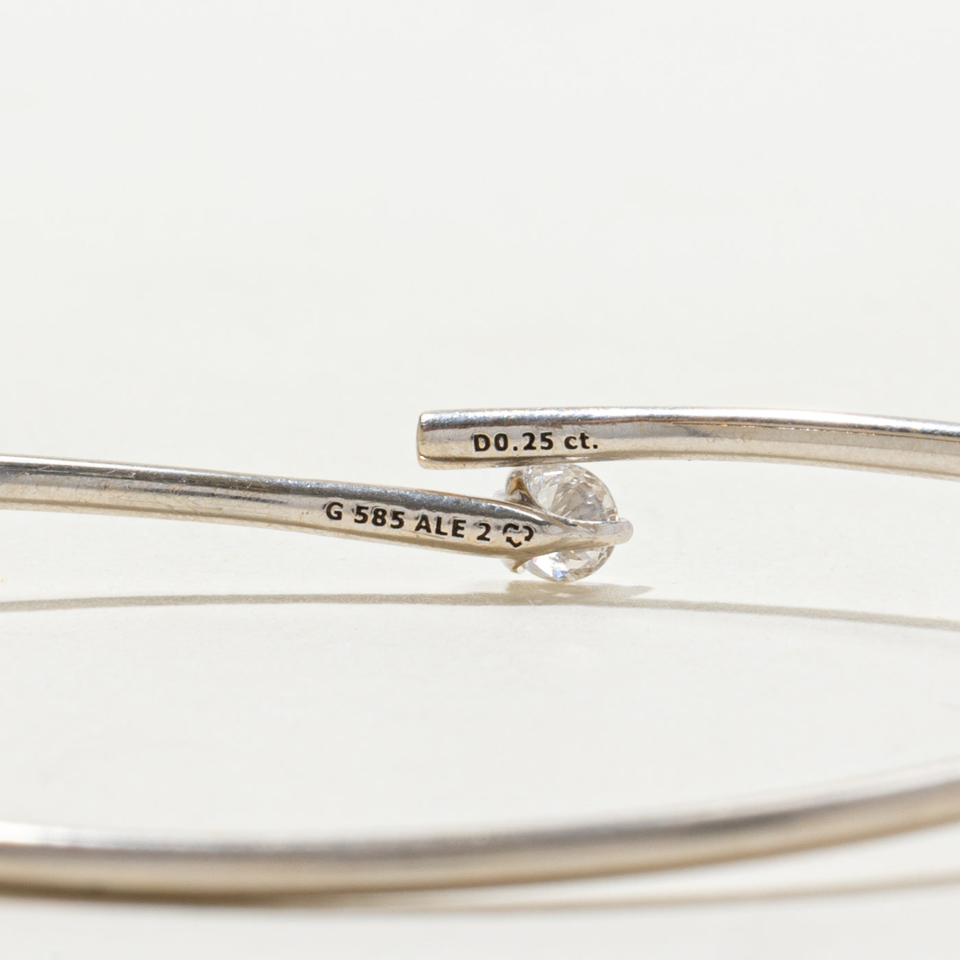 'Pandora' Diamond Bypass Bangle Bracelet | 0.25ct | 7.25"