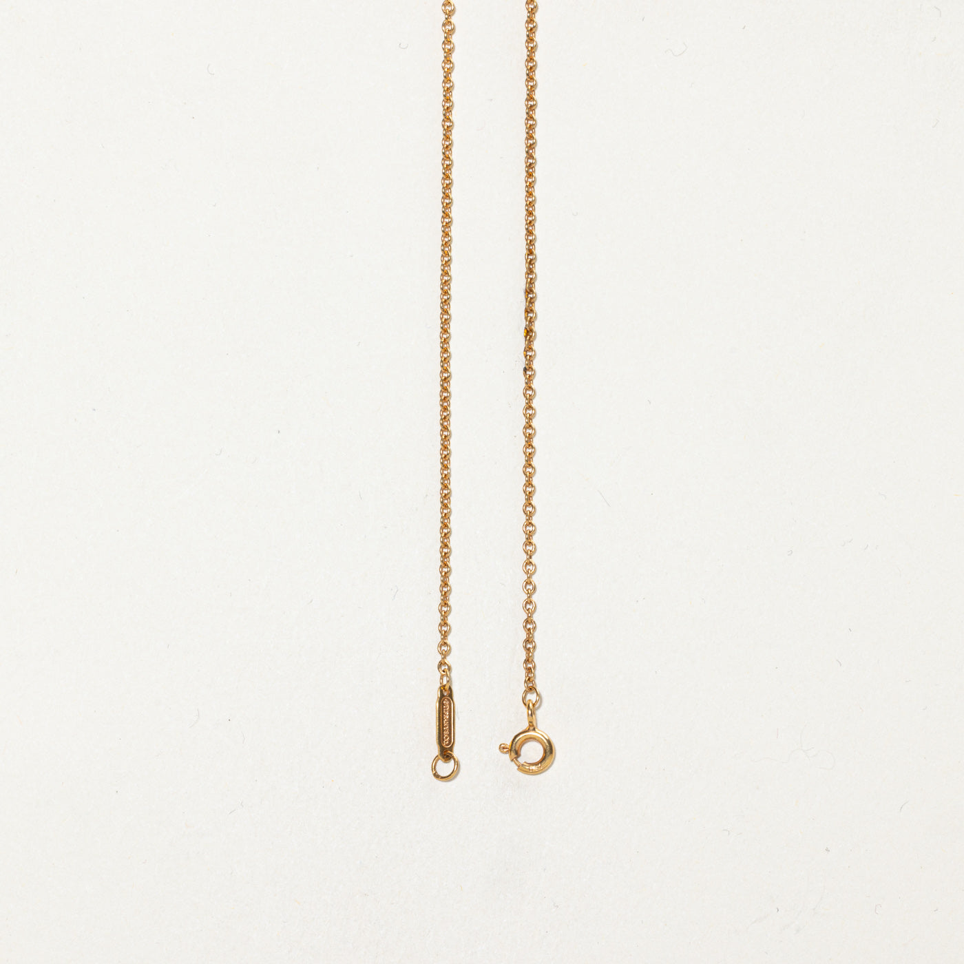 'Tiffany & Co.' Diamond Heart Key Pendant Necklace | 0.06ctw | 30"