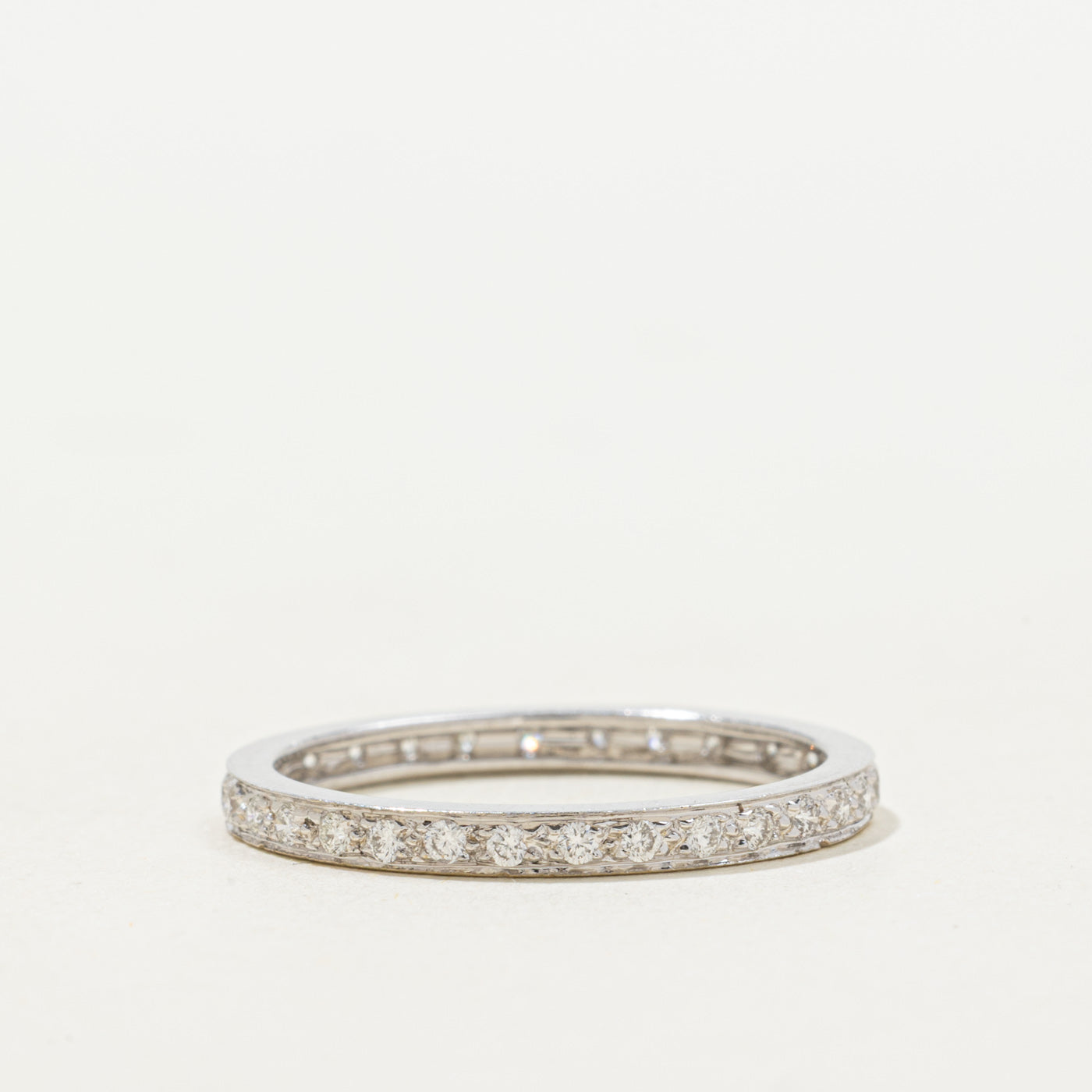 18k White Gold Eternity Diamond Band | 0.30ctw | 2.1mm | SZ 7