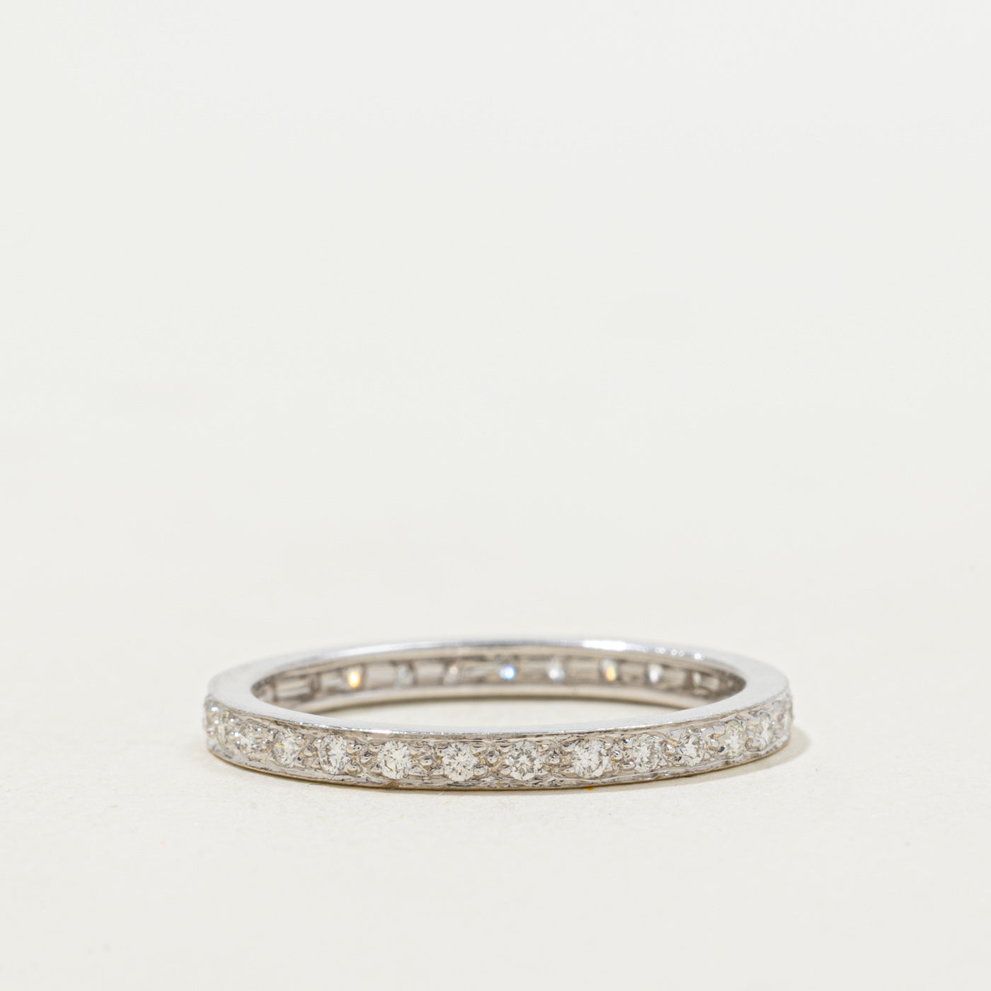 18k White Gold Eternity Diamond Band | 0.30ctw | 2.1mm | SZ 7