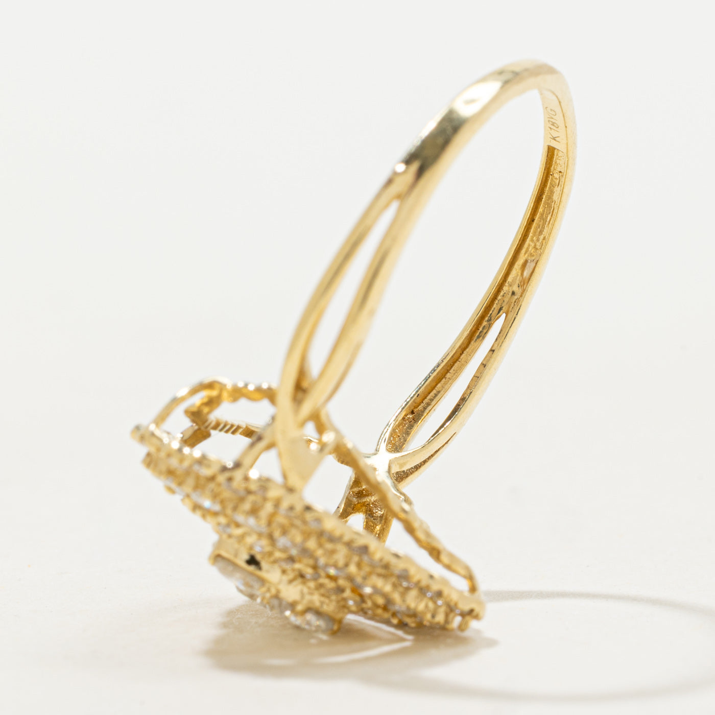 Diamond Heart Cluster & Double Halo Ring | 1.00ctw | SZ 7