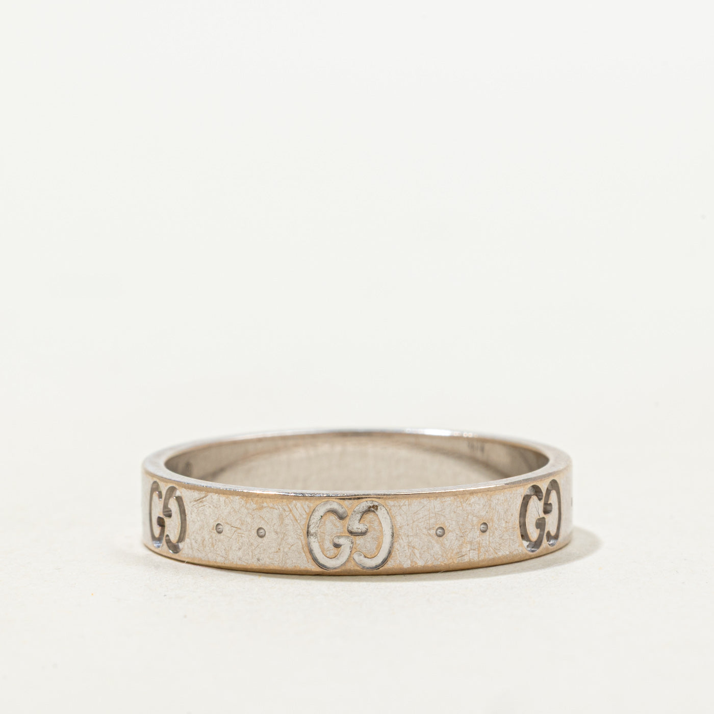 'Gucci' Icon Thin 18k Ring | 4mm | SZ 9.25