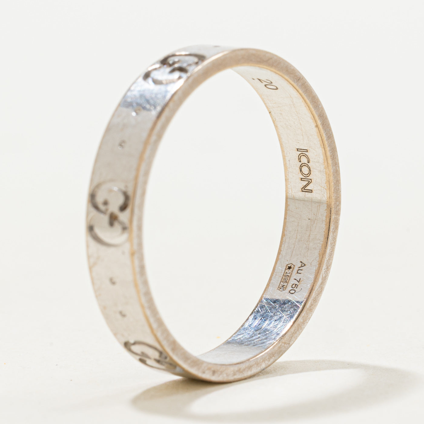 'Gucci' Icon Thin 18k Ring | 4mm | SZ 9.25