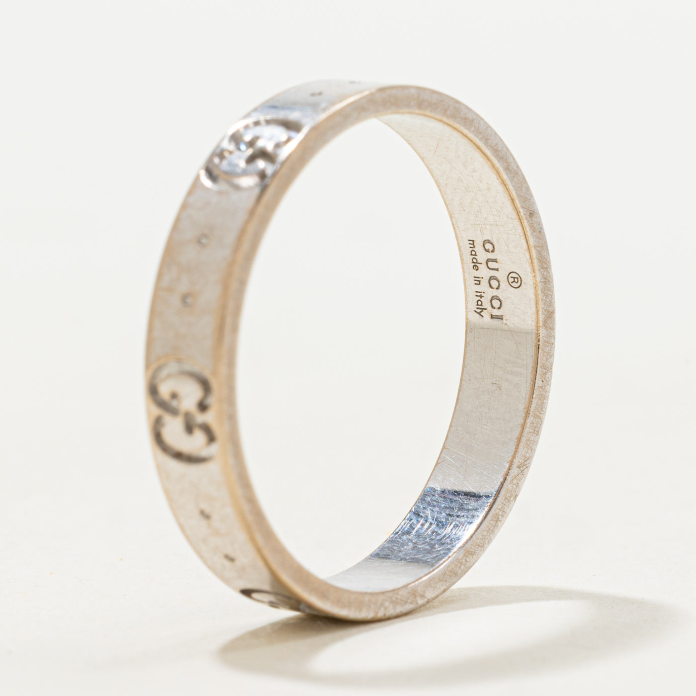 'Gucci' Icon Thin 18k Ring | 4mm | SZ 9.25
