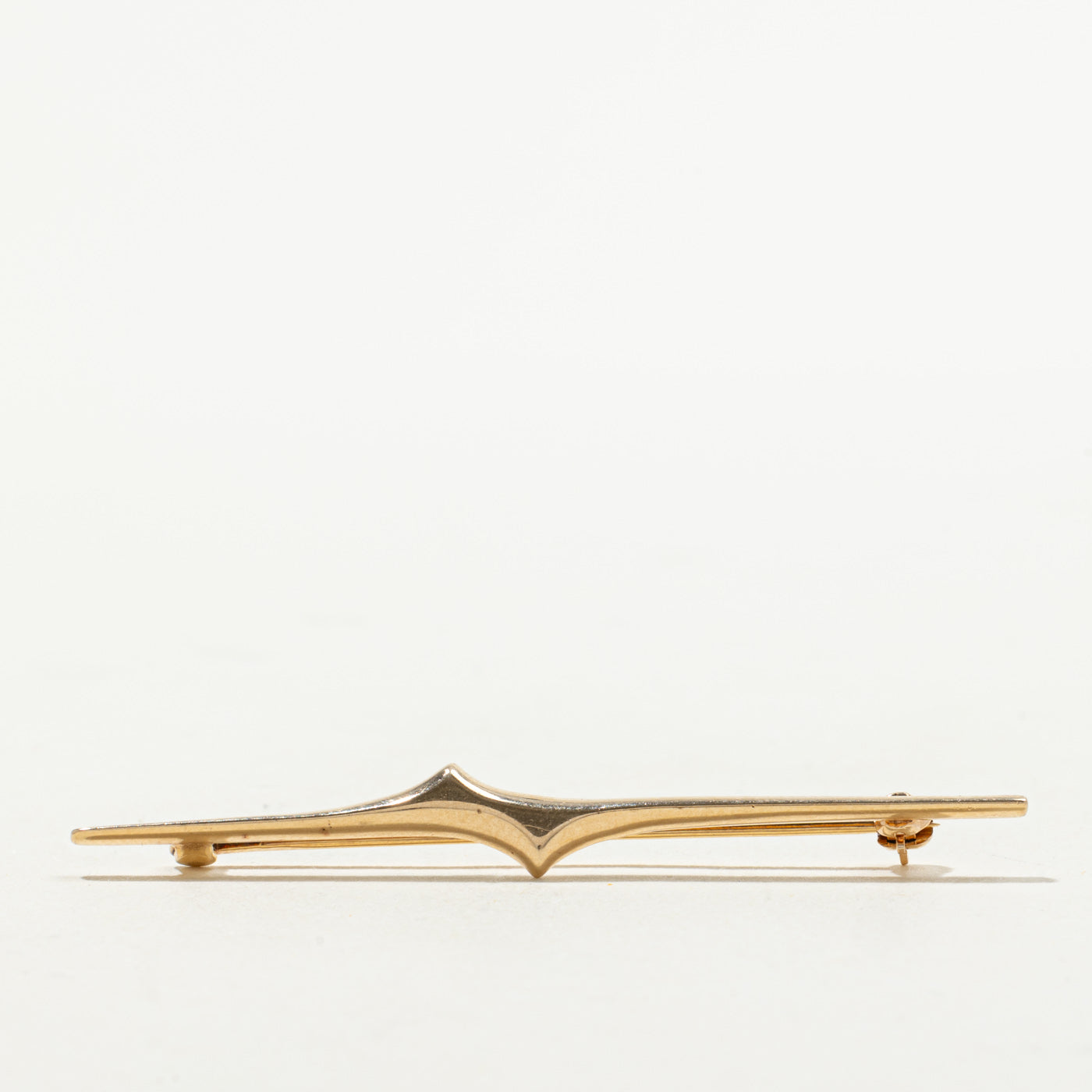 10k Yellow Gold Abstract Bar Brooch