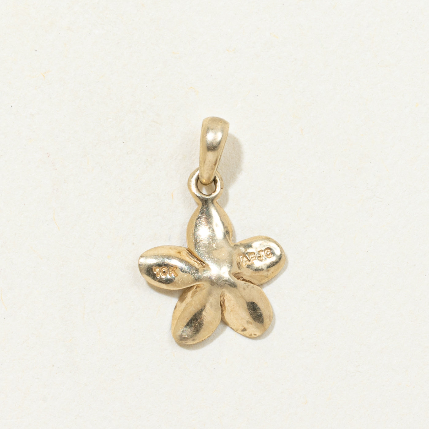 10k Diamond Flower Pendant | 0.01ct