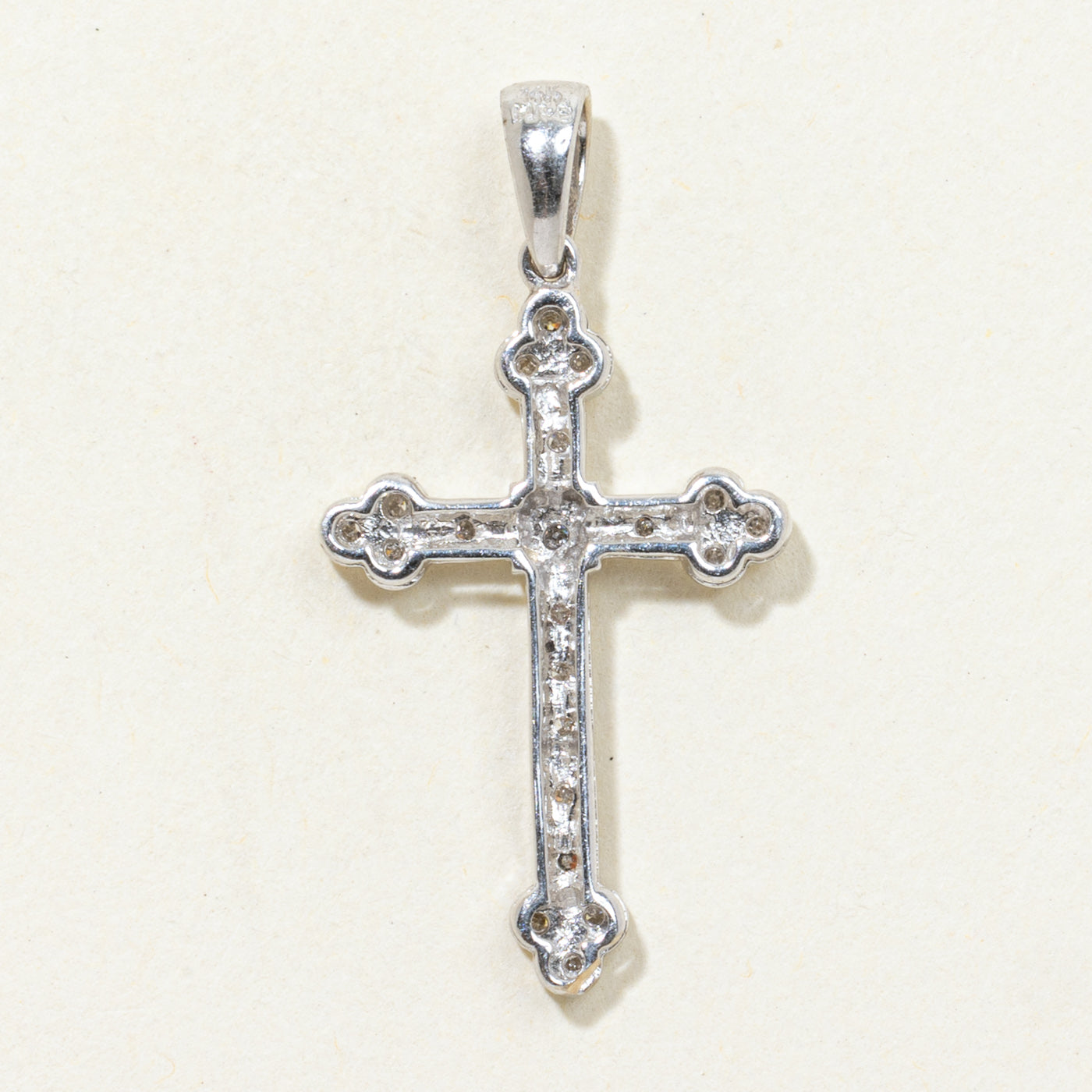 14k Diamond Ornate Cross Pendant | 0.10ctw