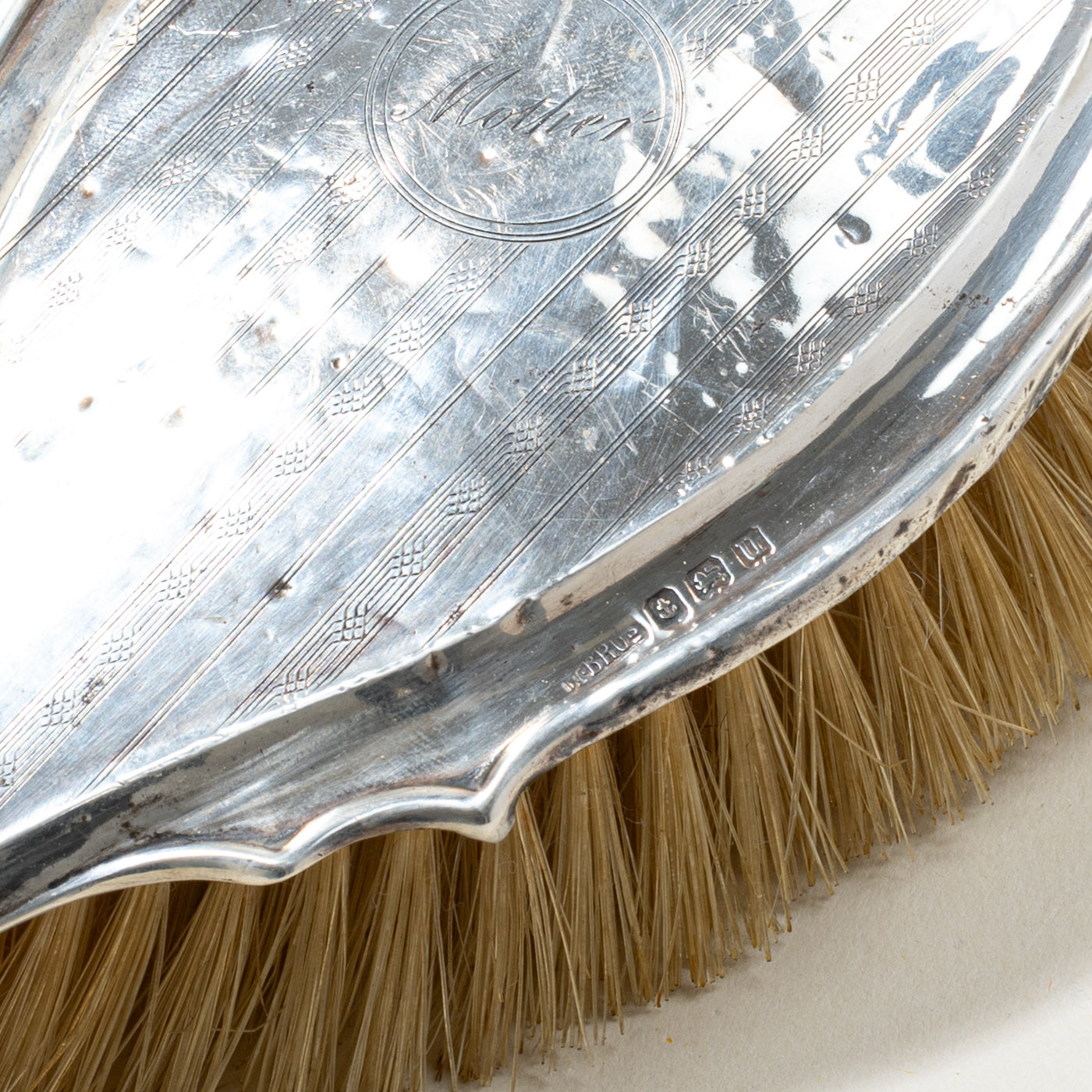 1919 Birmingham Sterling Silver "Mother" Hairbrush
