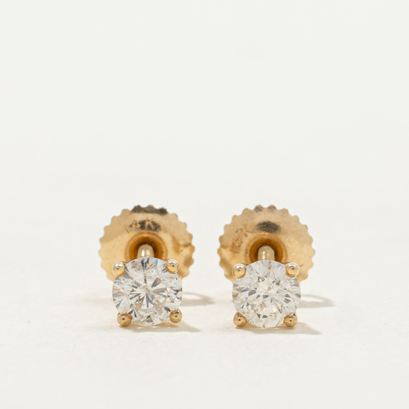 Diamond Screwback Stud Earrings | 0.50ctw