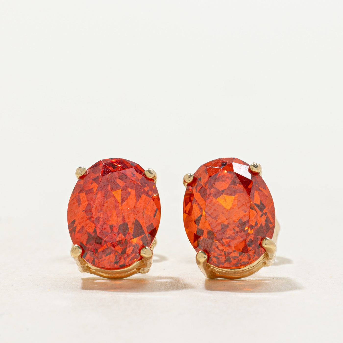 Basket Set Fire Opal Stud Earrings | 4.00ctw
