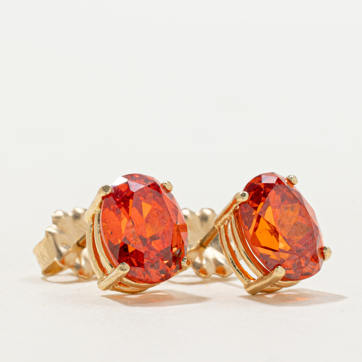 Basket Set Fire Opal Stud Earrings | 4.00ctw
