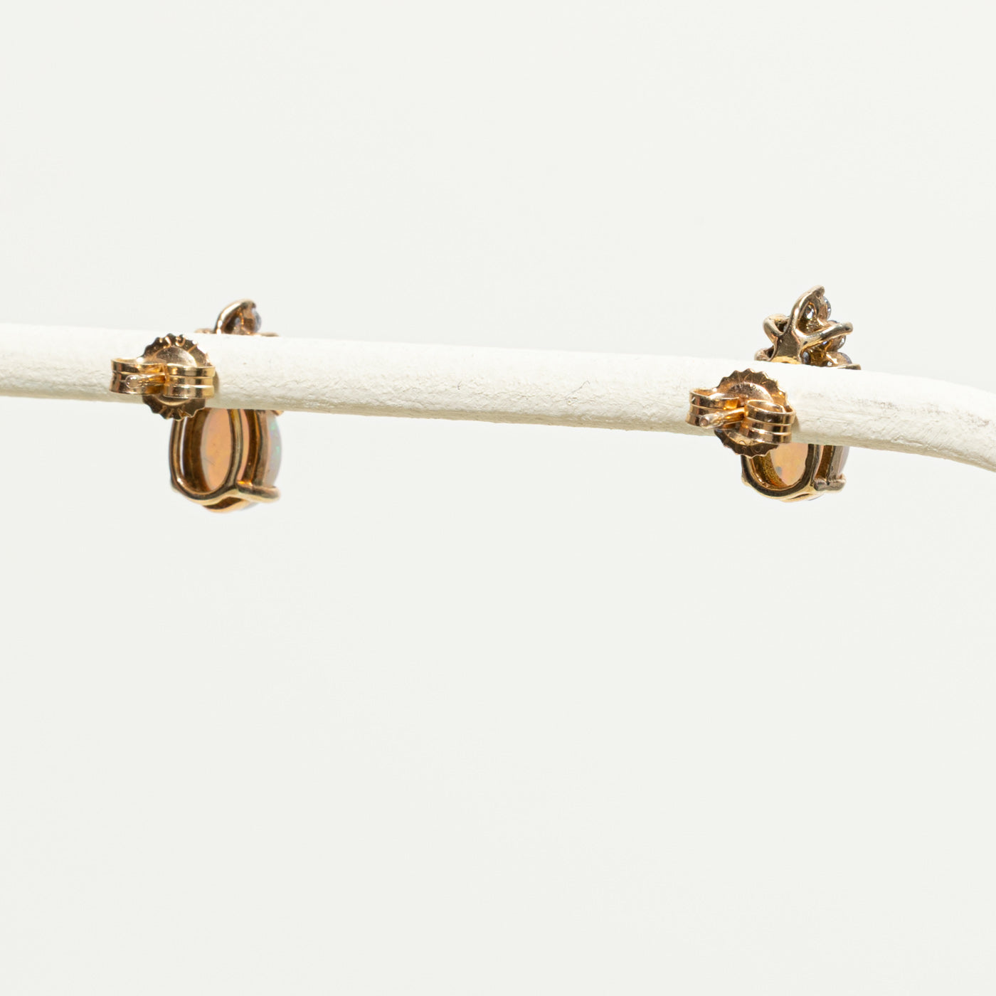 Opal & Diamond Stud Earrings | 1.00ctw, 0.25ctw