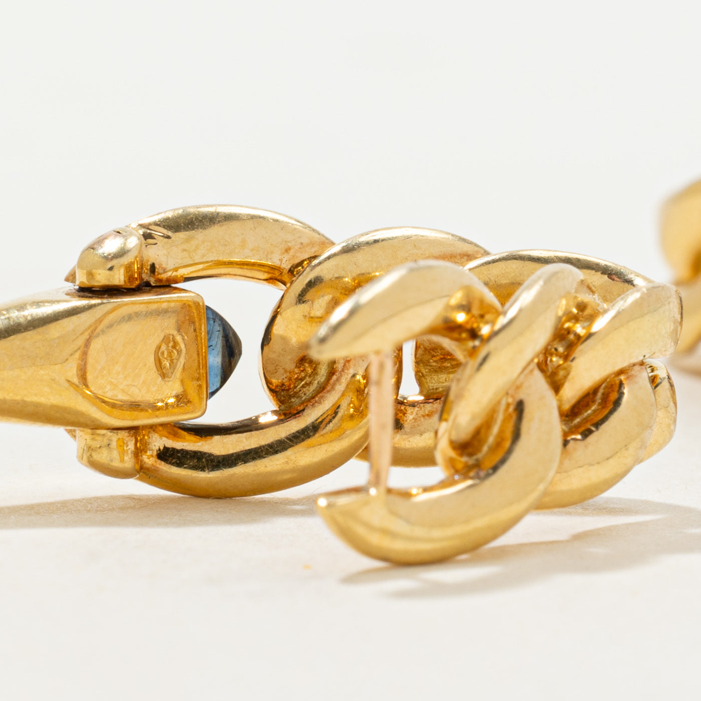 'Cartier' Stirrup Sapphire Cufflinks | 0.80ctw