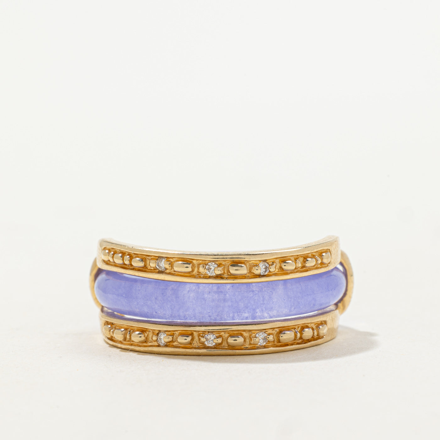 Lavender Jade & Diamond Convertible Ring | 10.62ct, 0.04ctw | SZ 9.25