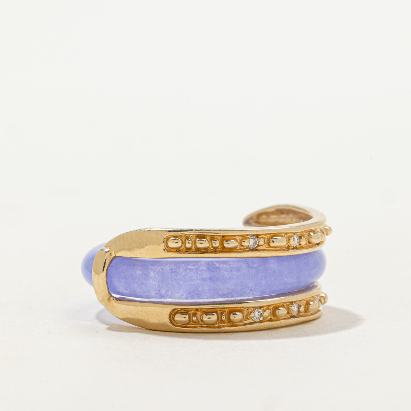 Lavender Jade & Diamond Convertible Ring | 10.62ct, 0.04ctw | SZ 9.25