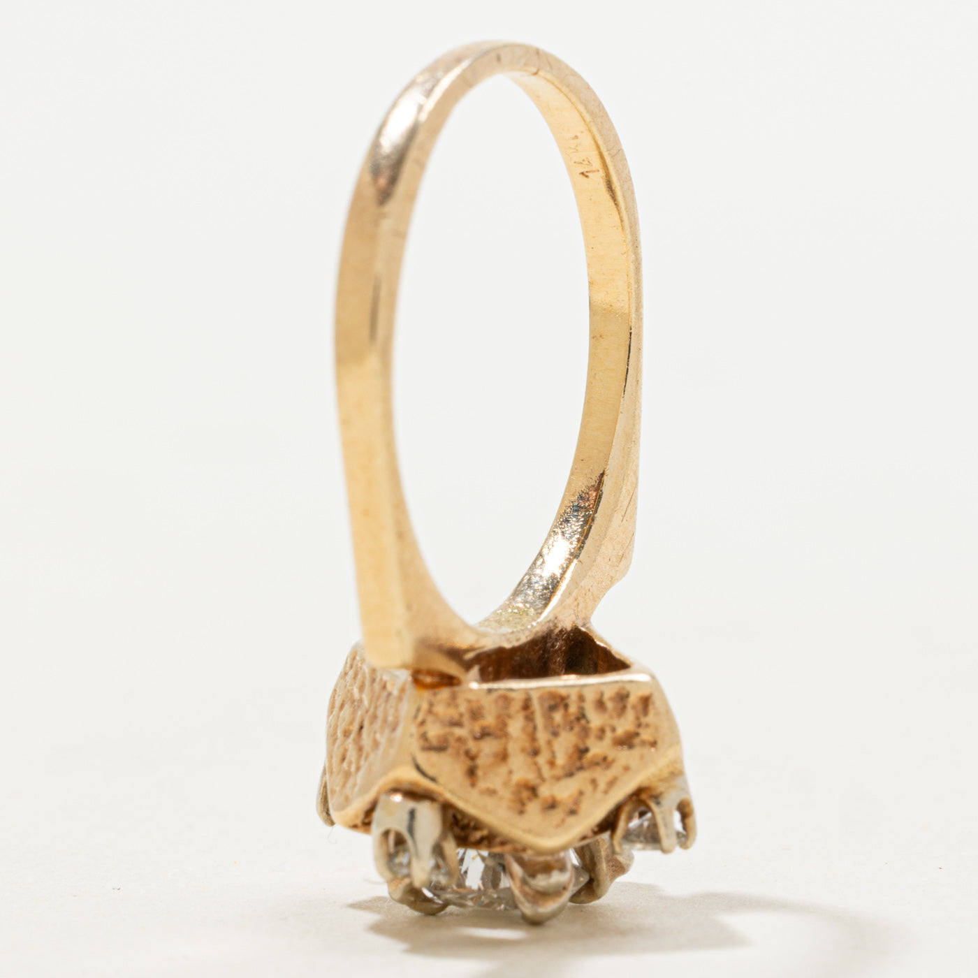 Transitional Cut Diamond Geometric Ring | 0.62ct I2 I/J, 0.20ctw | SZ 8