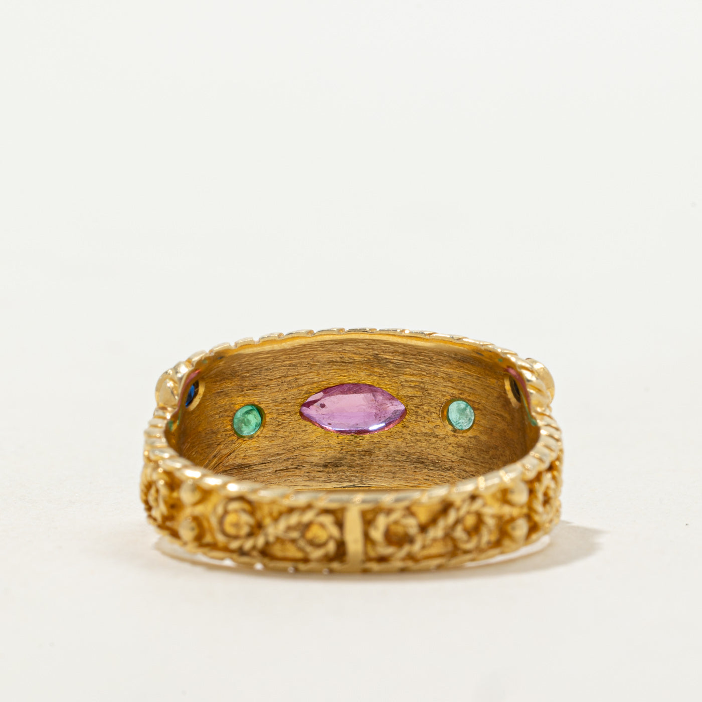 Multi Gemstone Rope Ring | 0.36ctw | SZ 8.5