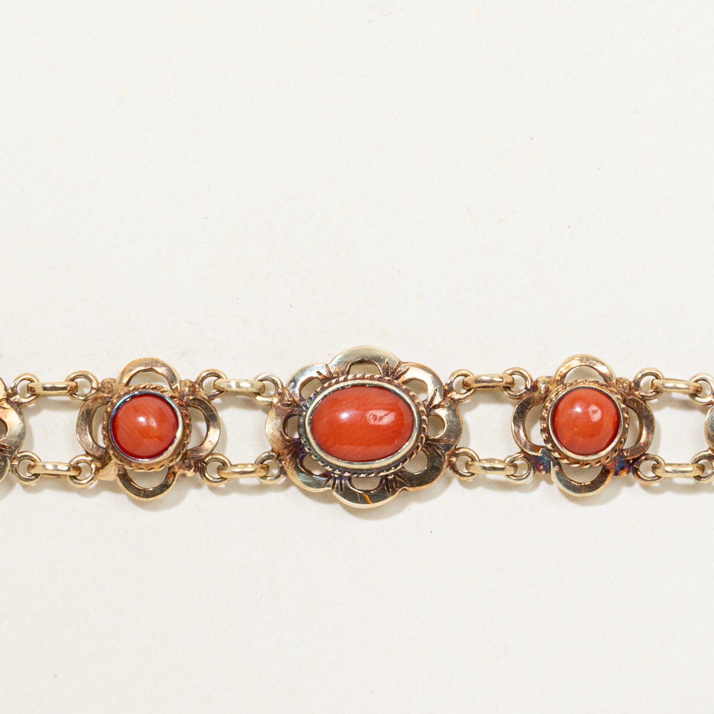 Coral Gemstone Bracelet | 8.20ctw | 7.5"