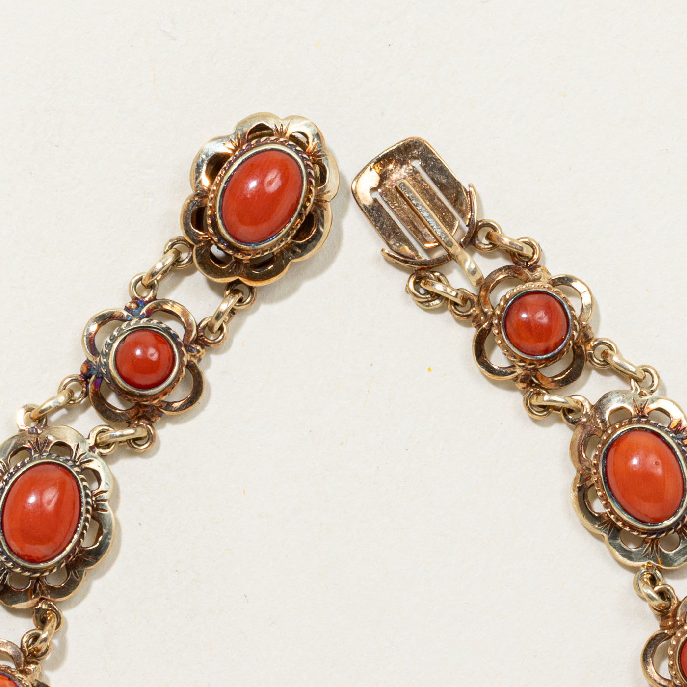 Coral Gemstone Bracelet | 8.20ctw | 7.5"