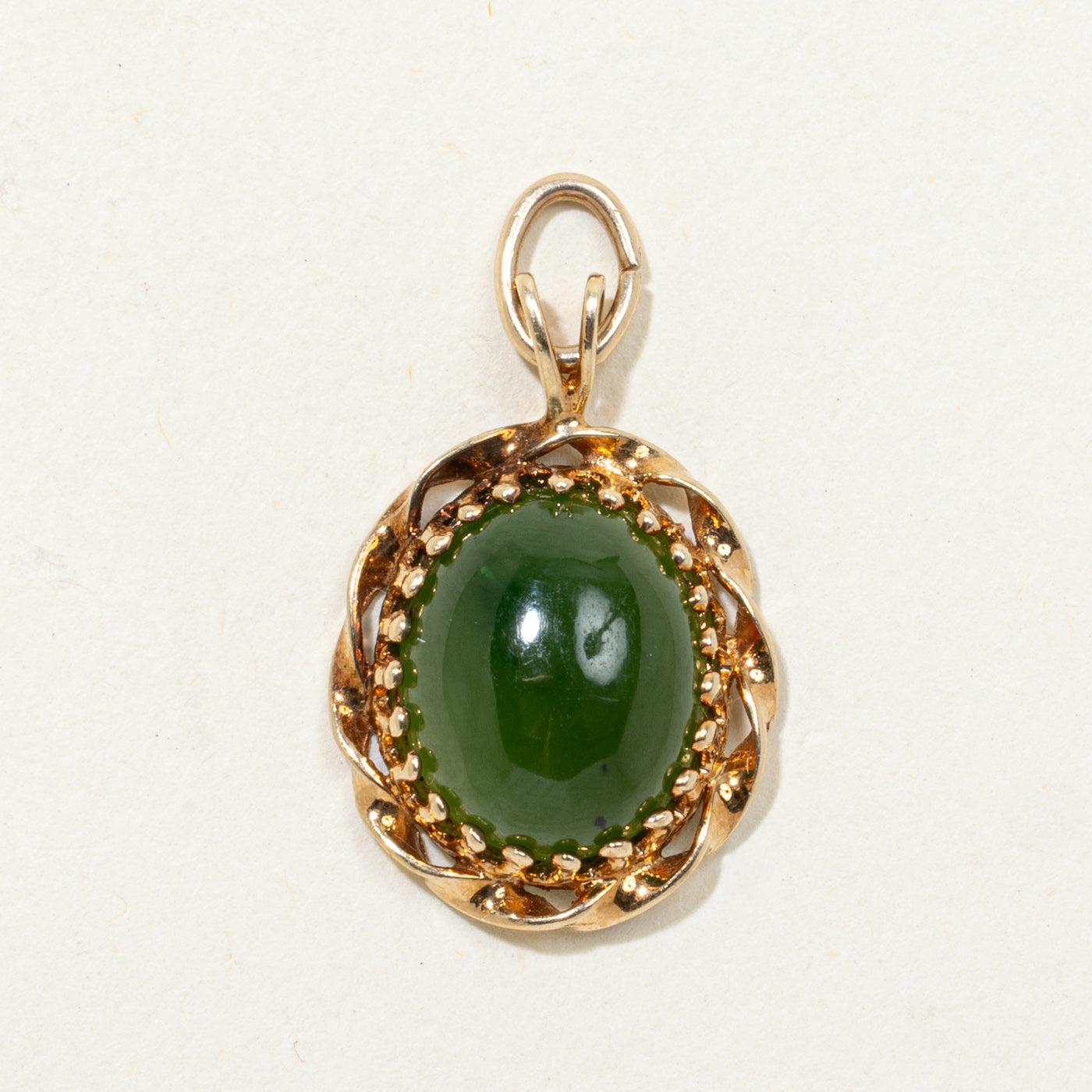 Nephrite Jade Textured Pendant | 3.70ct