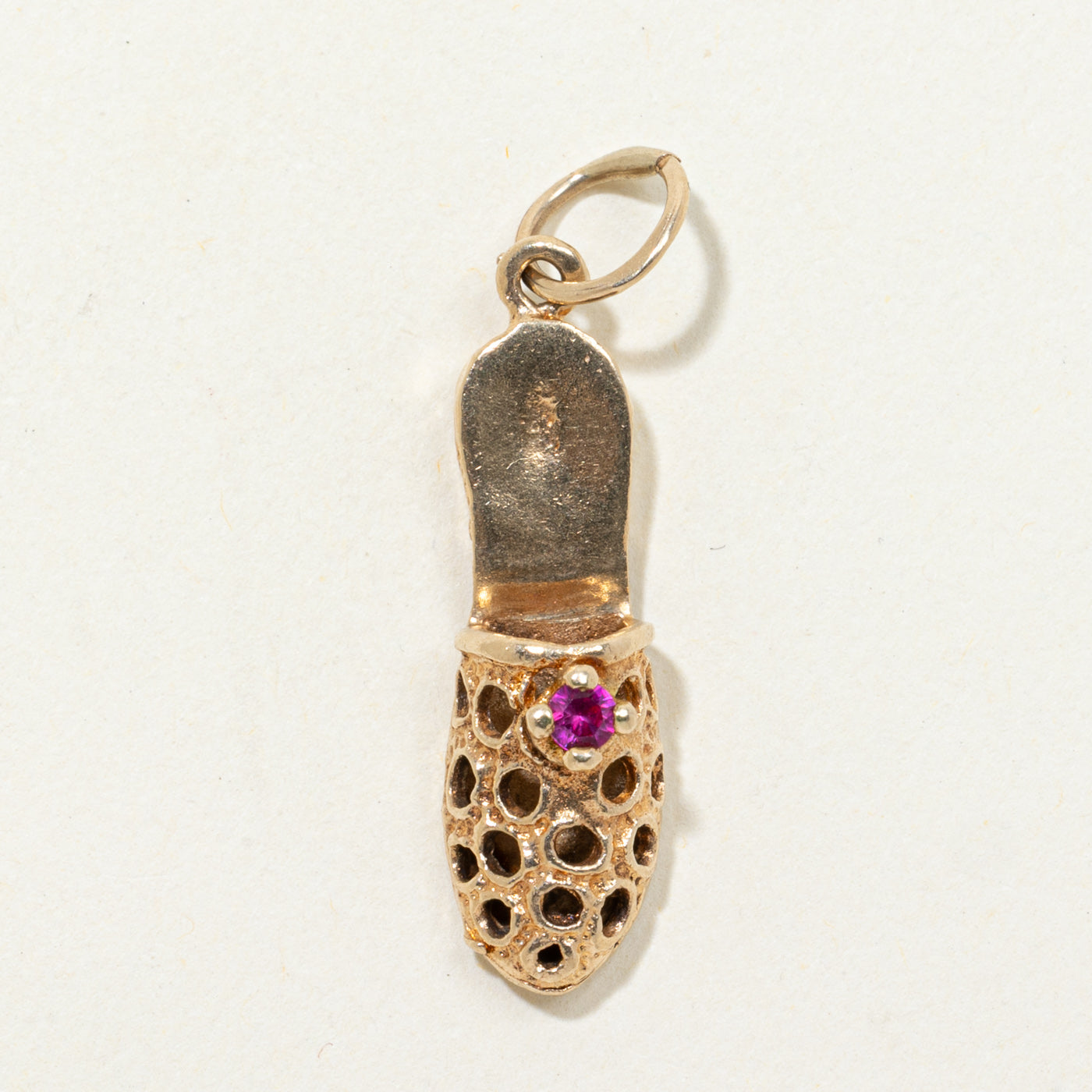 Synthetic Ruby Shoe Charm | 0.05ct