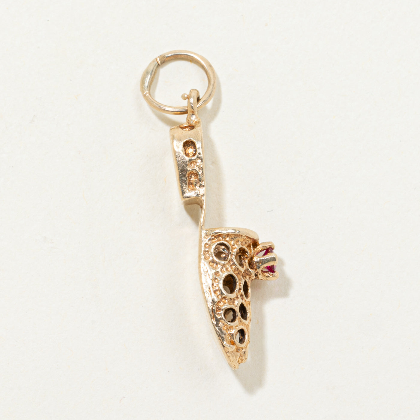 Synthetic Ruby Shoe Charm | 0.05ct