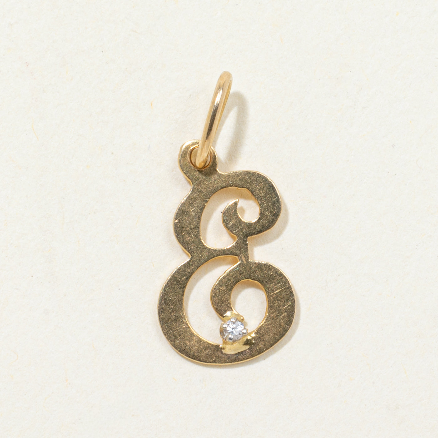 Diamond 'E' Initial Pendant | 0.005ct