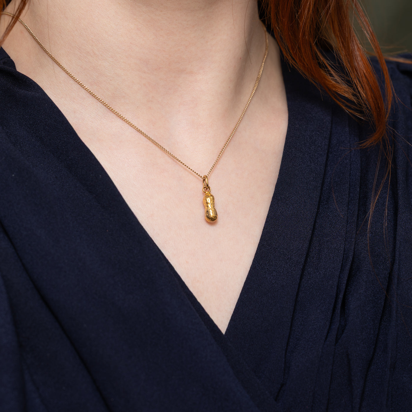 24k Yellow Gold Peanut Charm
