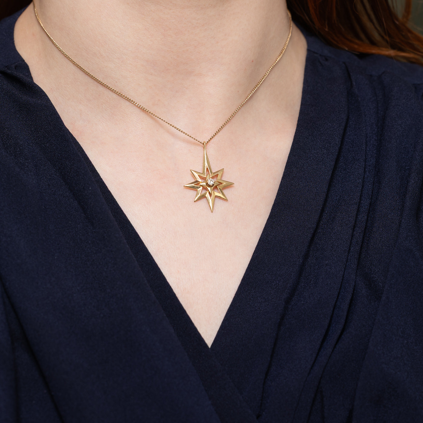 Diamond Openwork Star Pendant | 0.08ct