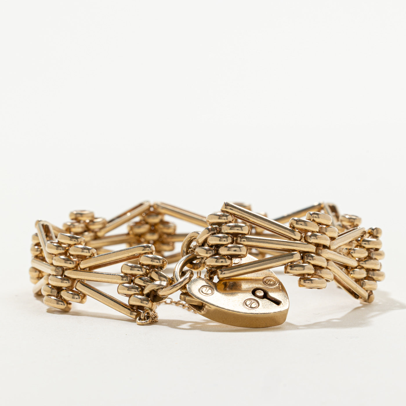 1917 Birmingham Heart Padlock Bracelet | 8.25"