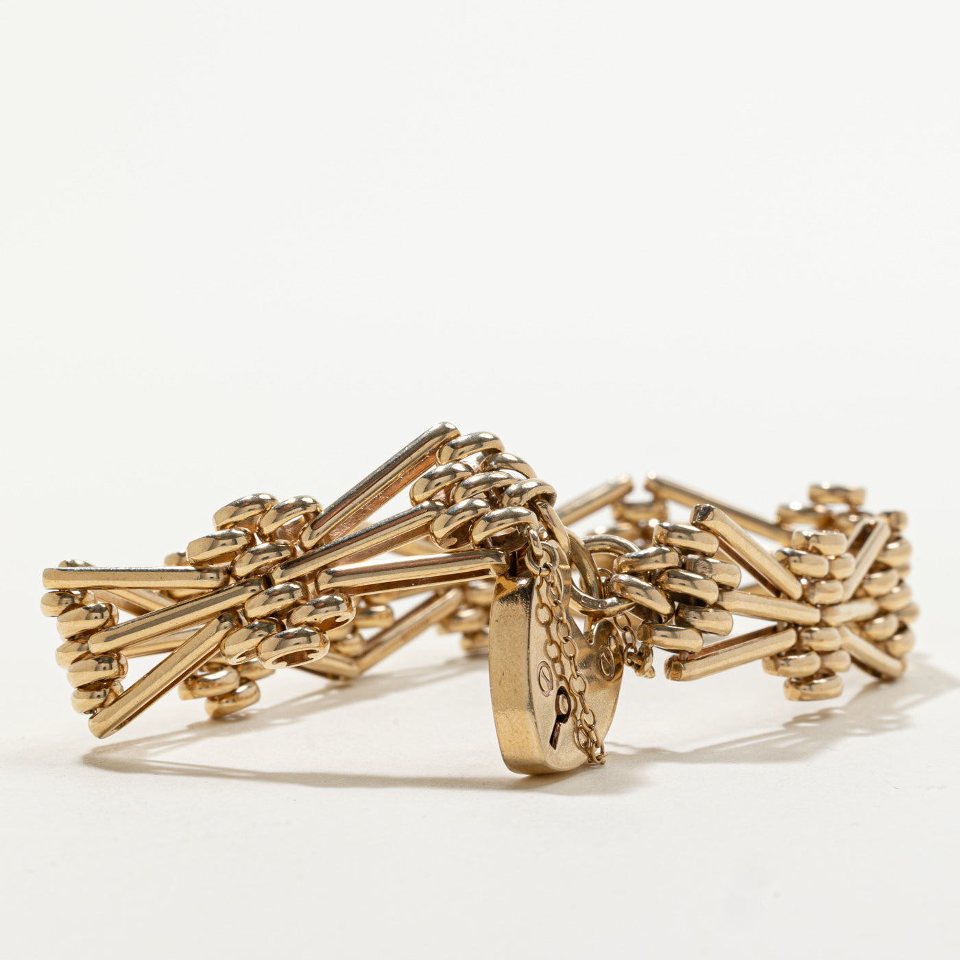 1917 Birmingham Heart Padlock Bracelet | 8.25"