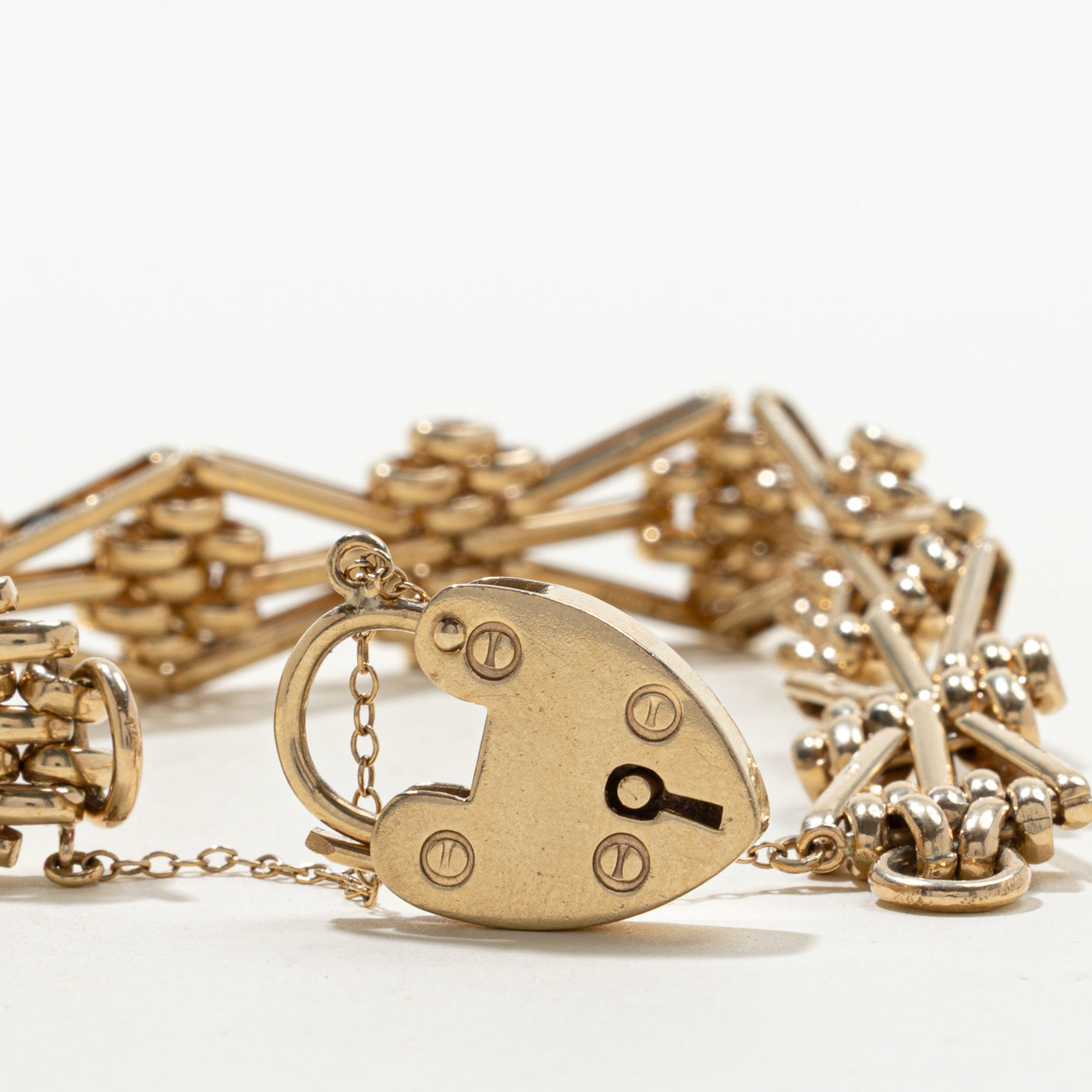 1917 Birmingham Heart Padlock Bracelet | 8.25"