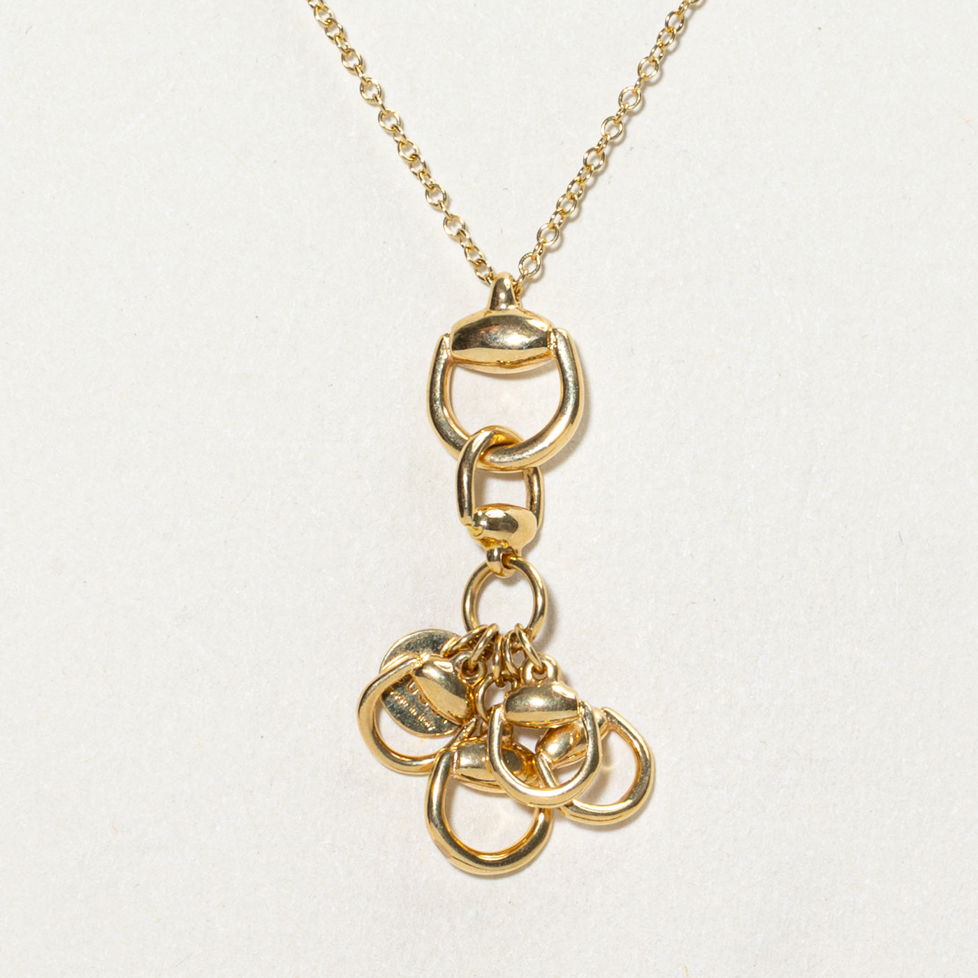 'Gucci' Horsebit 18k Yellow Gold Necklace | 18"