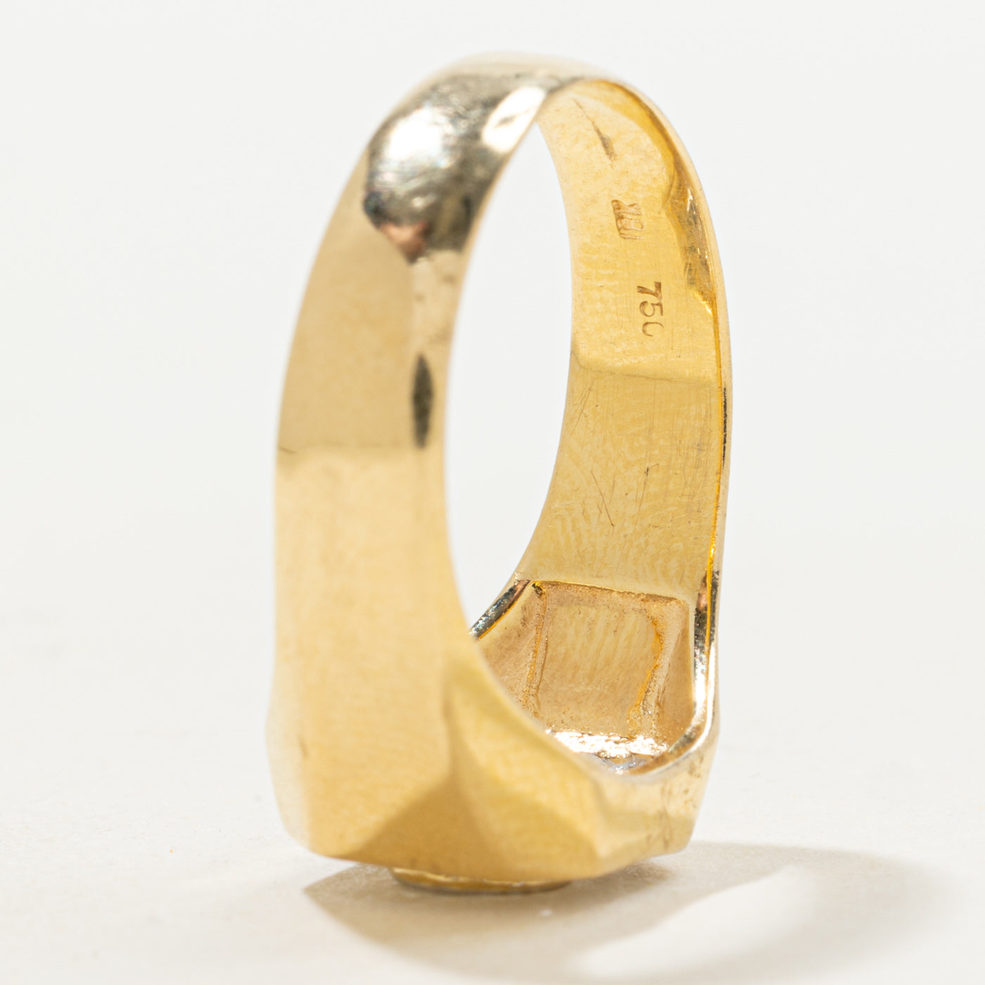 Diamond Halo Signet Ring | 0.38ctw | SZ 9.5