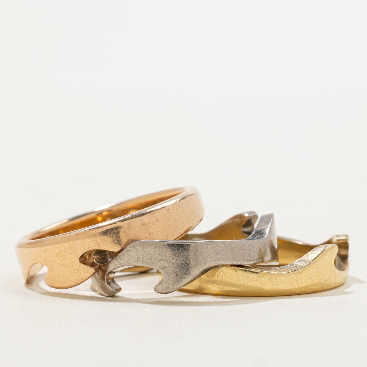 'Georg Jensen' 18k Gold Fusion Puzzle Ring | SZ 9.75
