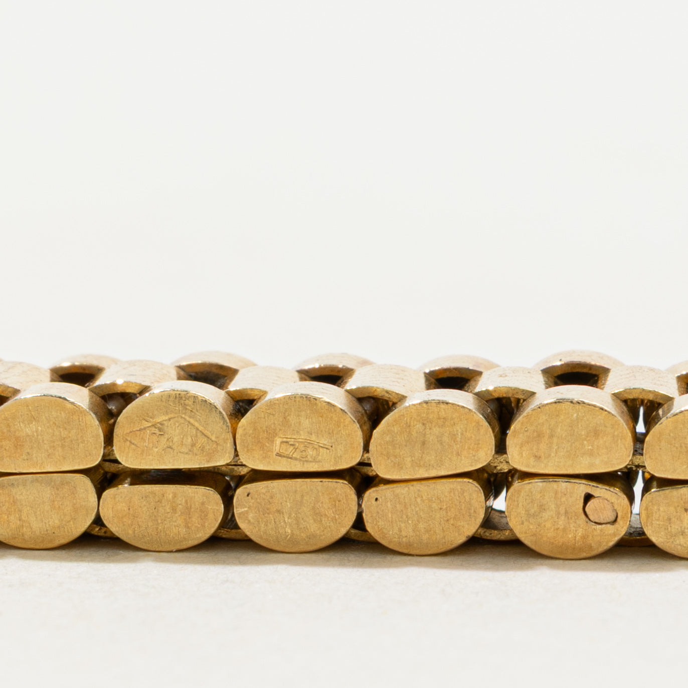 18k Yellow Gold Watch Chain Ring | SZ 8