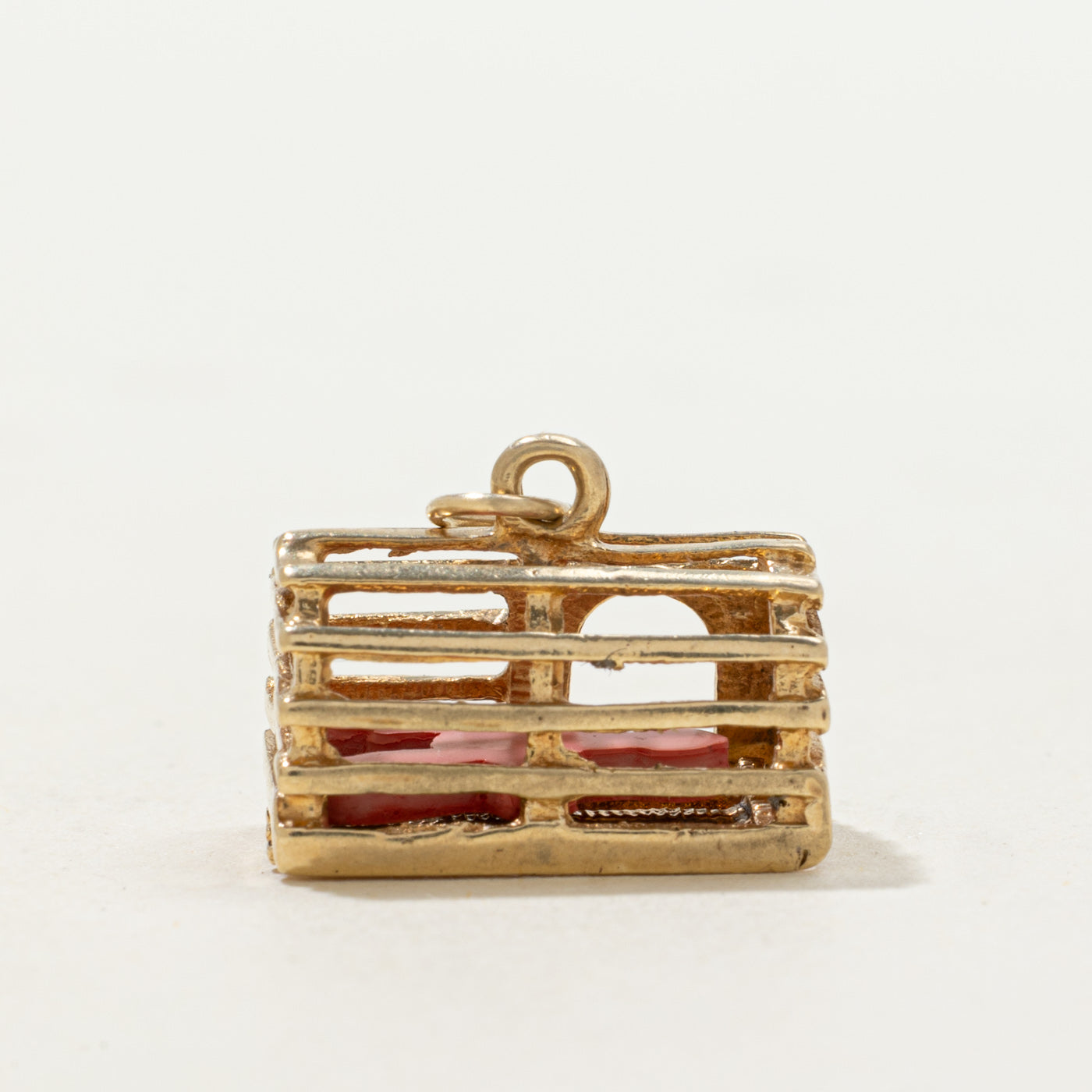 Imitation Coral Lobster Cage Charm