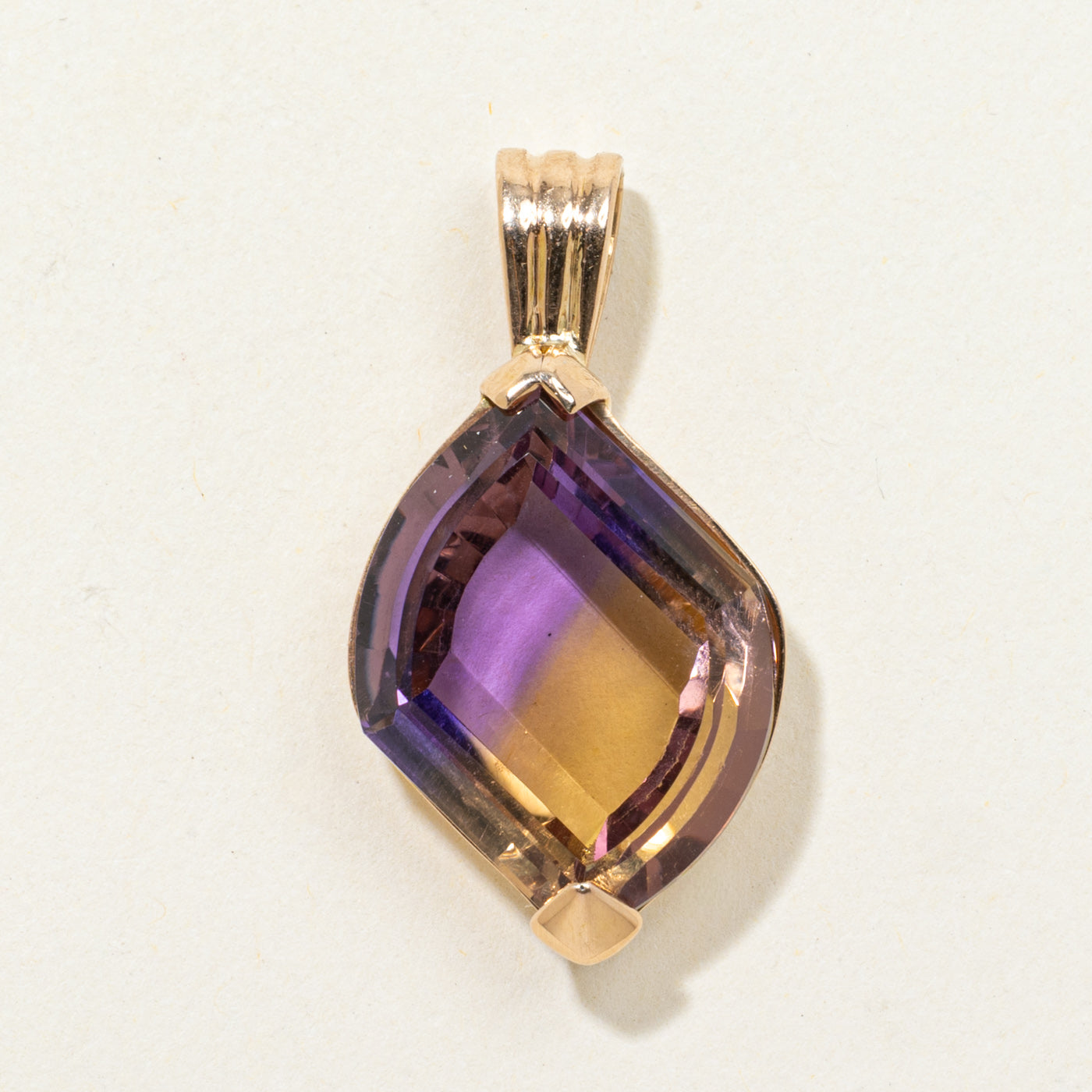 Solitaire Freeform Ametrine Pendant | 10.00ct