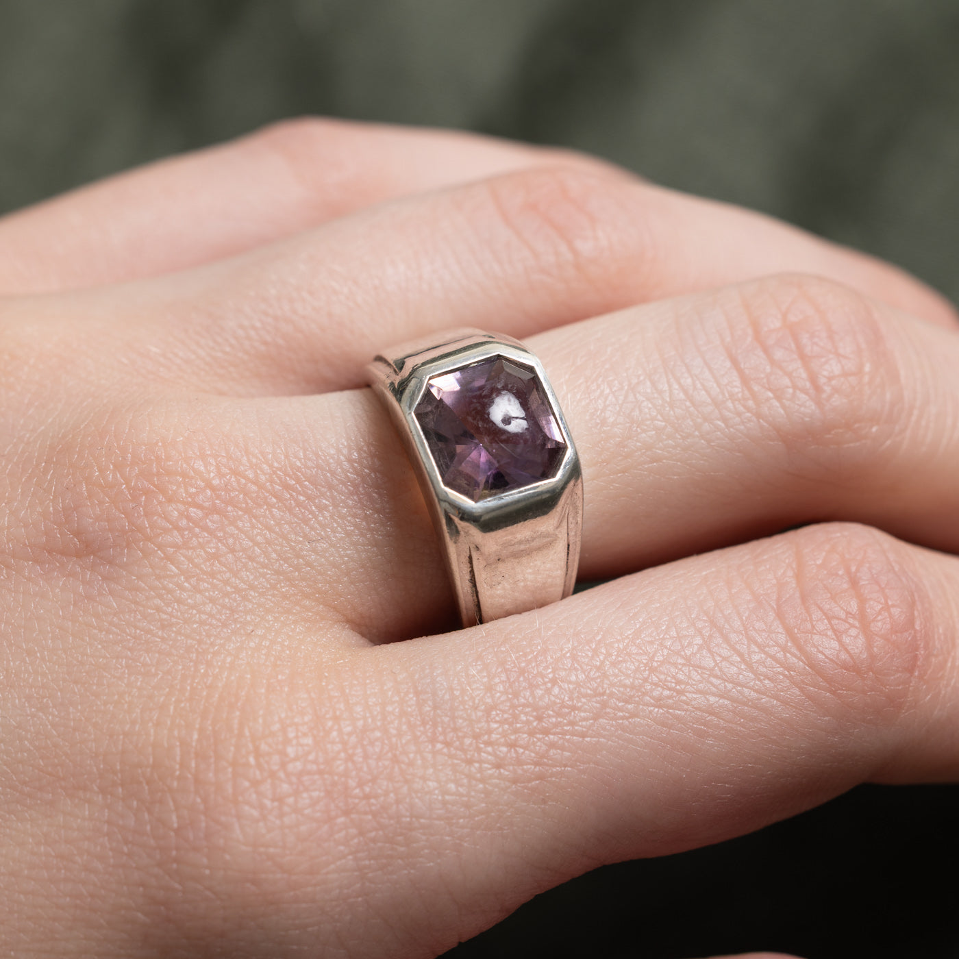 Sterling Silver Bezel Set Ametrine Ring | 3.30ct | SZ 8.25
