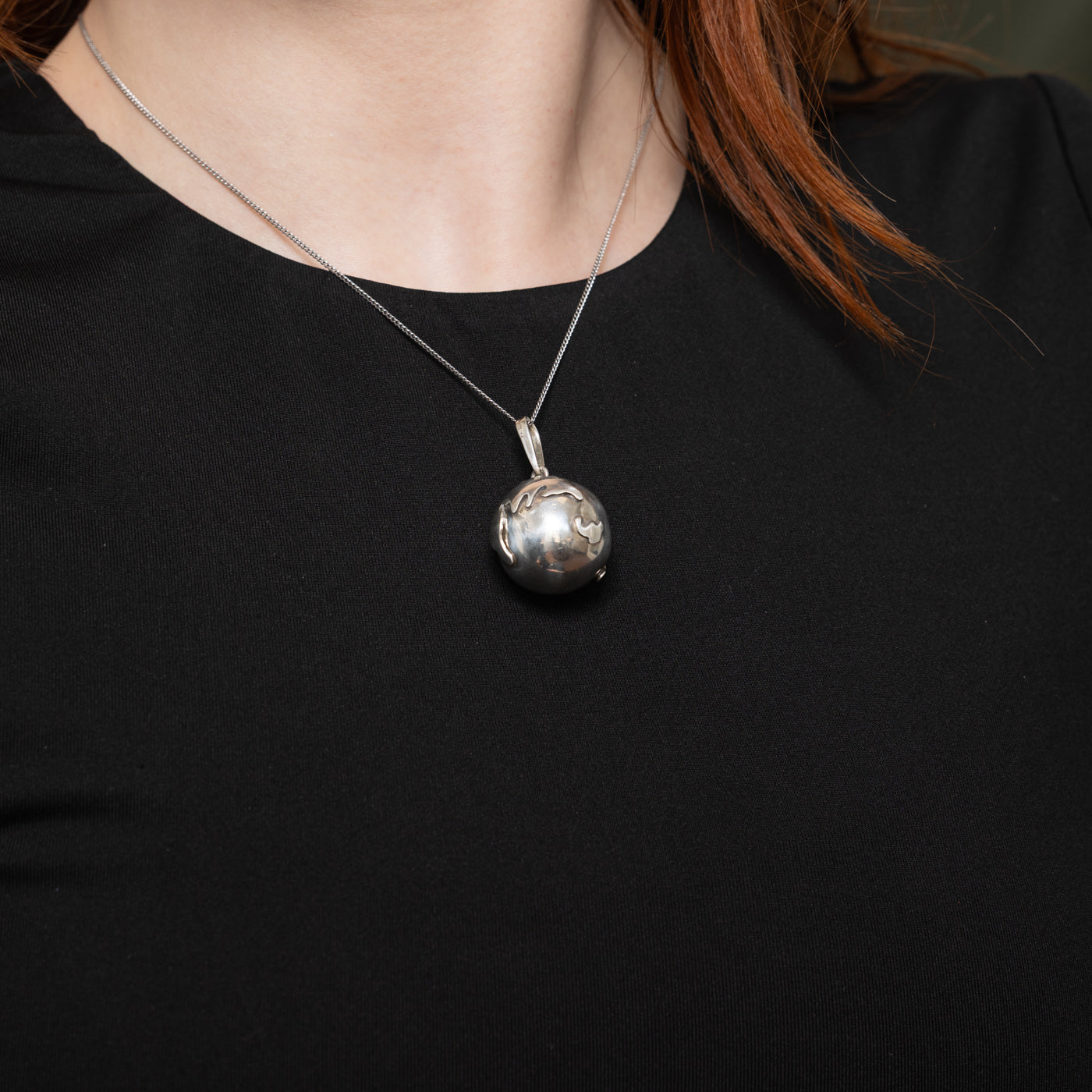 Sterling Silver Globe Charm