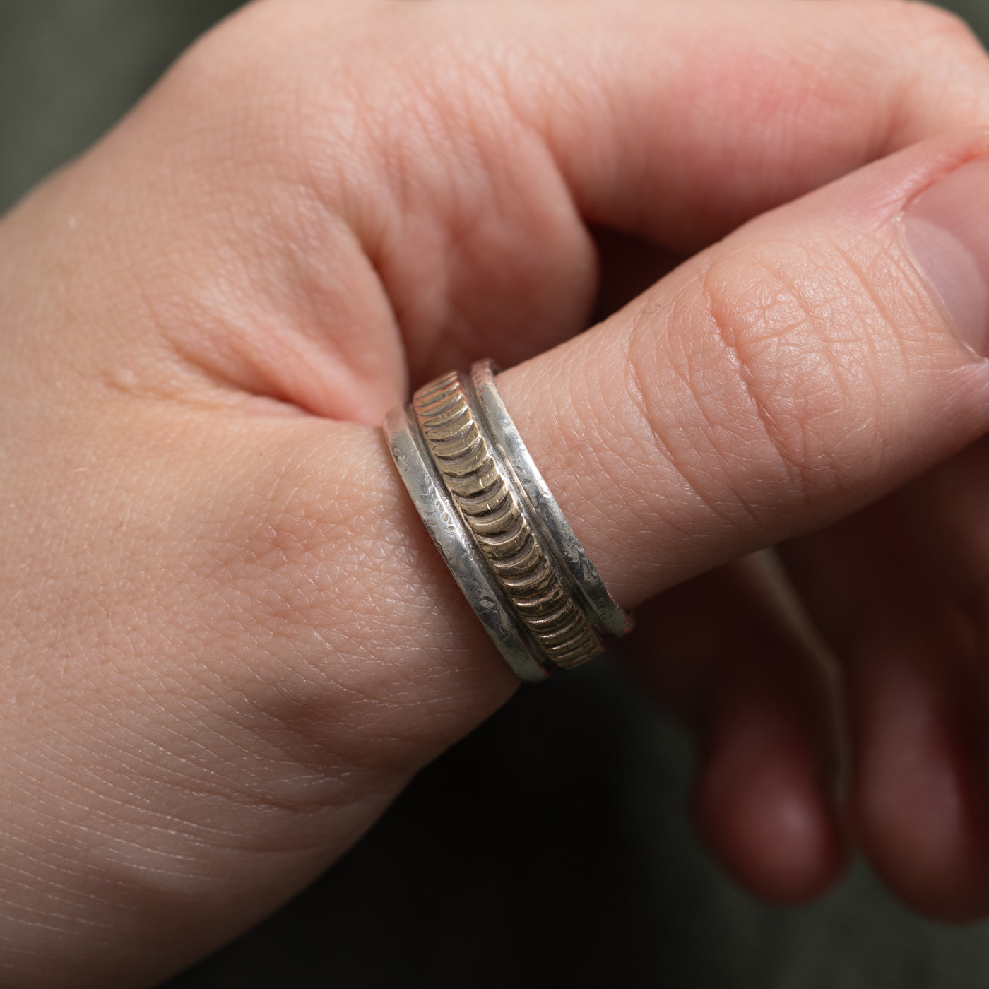 Sterling Silver Grooved Band | 8.60mm | SZ 9.5